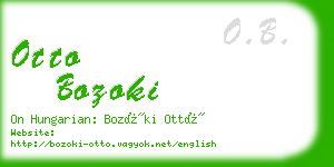 otto bozoki business card